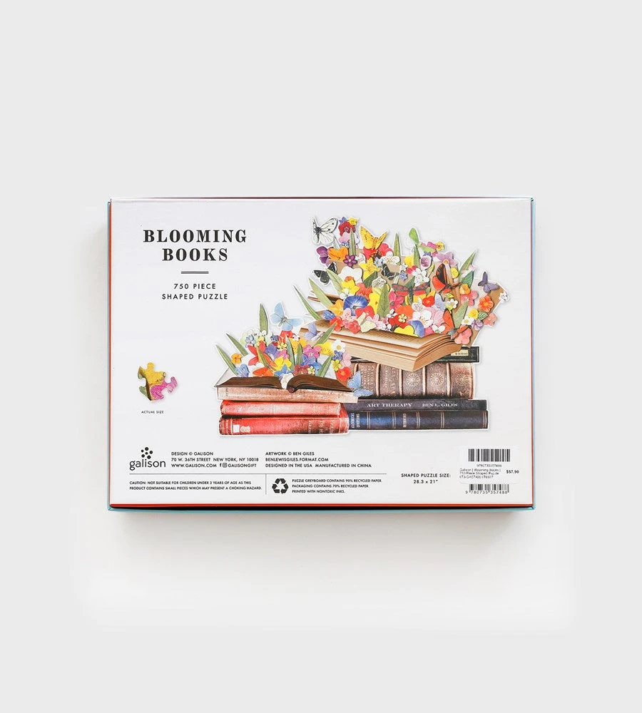 Baby + Child Galison | Blooming Books | 750 Piece Shaped Puzzle