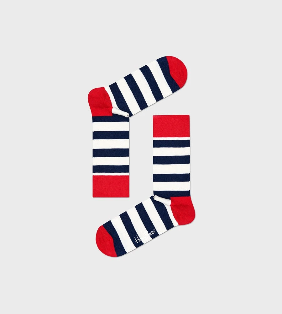Happy Socks | Men's Stripe Sock | Navy Cream Fashion + Beauty