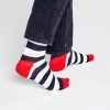 Happy Socks | Men's Stripe Sock | Navy Cream Fashion + Beauty