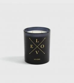 Homewares Hivern | Black Orchid & Clove Candle | Dark Navy