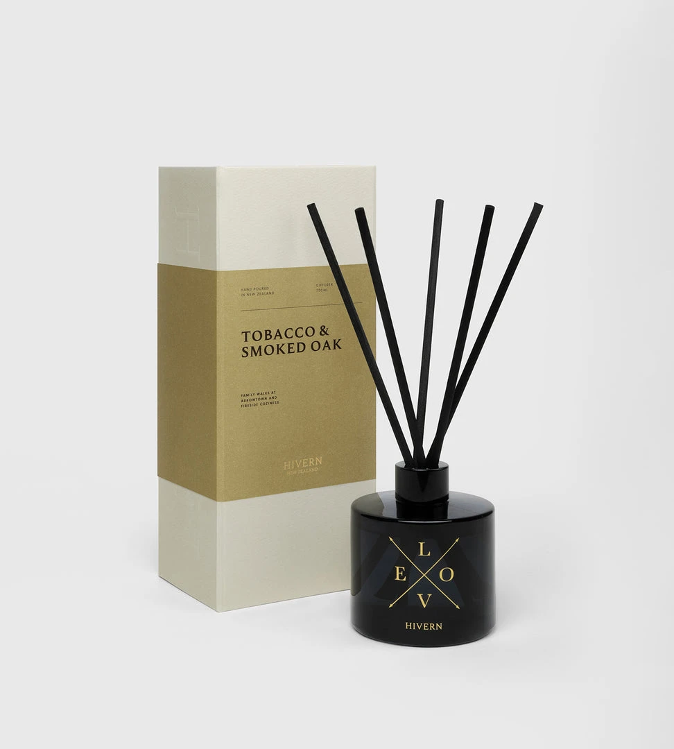 Homewares Hivern | Tobacco & Smoked Oak Diffuser | Dark Navy