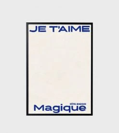 Hotel Magique | Je T'aime Magique Blue Framed Print | A3