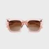 James Ay | Glance Sunglasses | Transparent Pink Fashion + Beauty