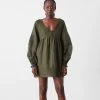 Coming Soon + Preorder Joslin | Lillian 4.0 Linen Ramie Smock Dress | Forest