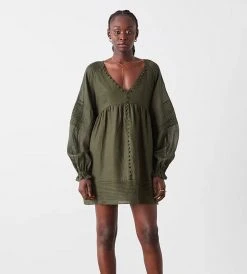Coming Soon + Preorder Joslin | Lillian 4.0 Linen Ramie Smock Dress | Forest