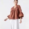 Coming Soon + Preorder Joslin | Marlo Organic Cotton Smock Top | Sienna Red