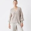 Fashion + Beauty Joslin | Payton Linen Cotton Knit | Flax Marle