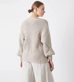 Fashion + Beauty Joslin | Payton Linen Cotton Knit | Flax Marle