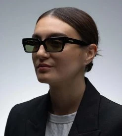 Jules Mila | Sunglasses | Black Frame With Green Lens New In Fashion
