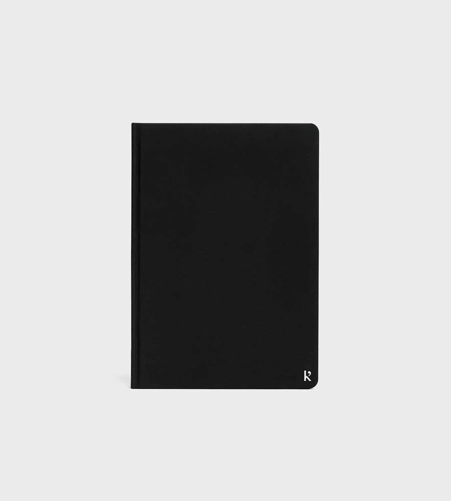 Karst | Hard Cover Notebook | A5 Ruled Black Homewares