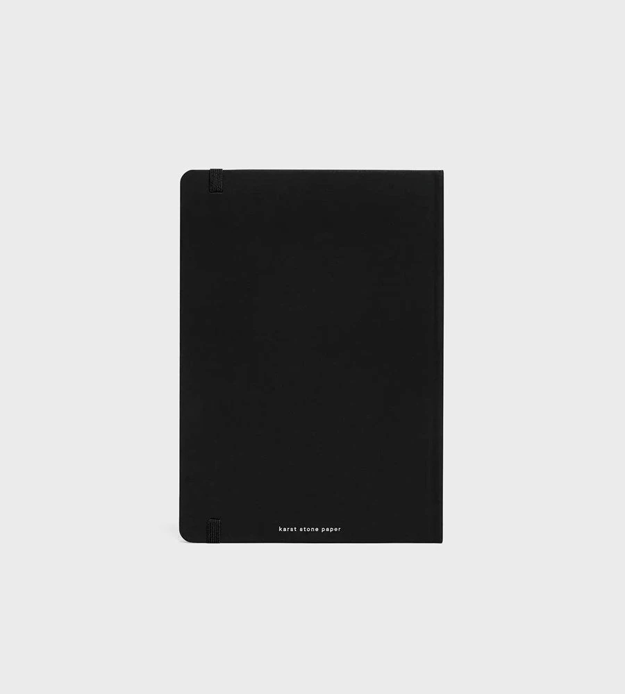 Karst | Hard Cover Notebook | A5 Ruled Black Homewares