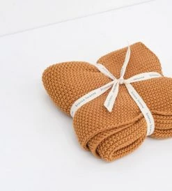 Bianca Lorenne Homewares Knitted Hand Towel | Ochre
