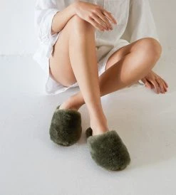 La Tribe | Sheepy Slip On | Moss New In Fashion