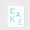 Lettuce | Card | Cake Blue Stripe Letters