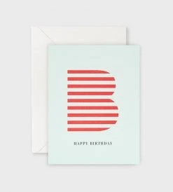 Gifting Lettuce | Card | Happy Birthday Red Stripe B