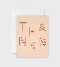 Lettuce | Card | Thanks Stripe Letters Gifting