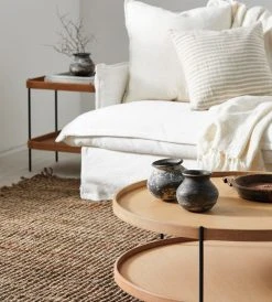 Papaya Mallee Jute Rug | Natural