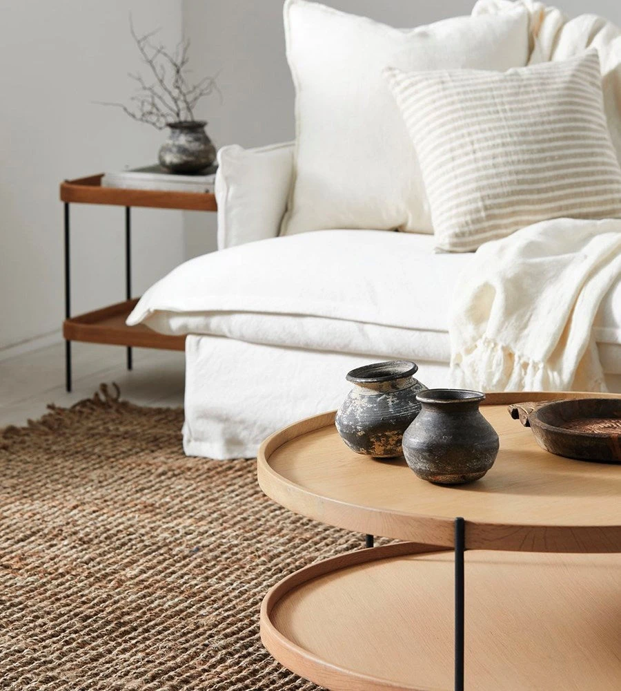 Papaya Mallee Jute Rug | Natural