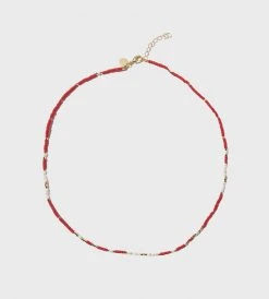 New Arrivals Mimi Et Toi | Mae Bead Necklace | Rouge