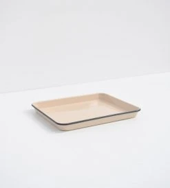 Father Rabbit Enamelware Mocha Enamel | Rectangle Tray | 30cm Homewares