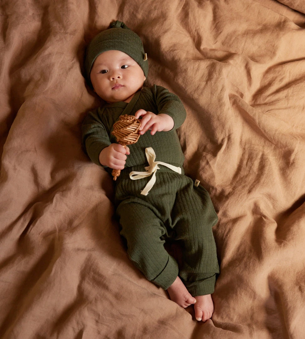 Baby + Child Nature Baby | Mer Ess Drawstring Pants Pointelle | Thyme