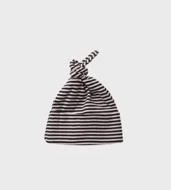 Nature Baby | Cotton Knotted Beanie Hat | Navy Stripe