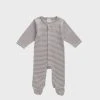 Baby + Child Nature Baby | Cotton Stretch & Grow One Piece | Grey Marle Stripe