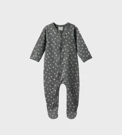 Nature Baby | Dreamlands Suit | Mini Crescent Moon Grey Print