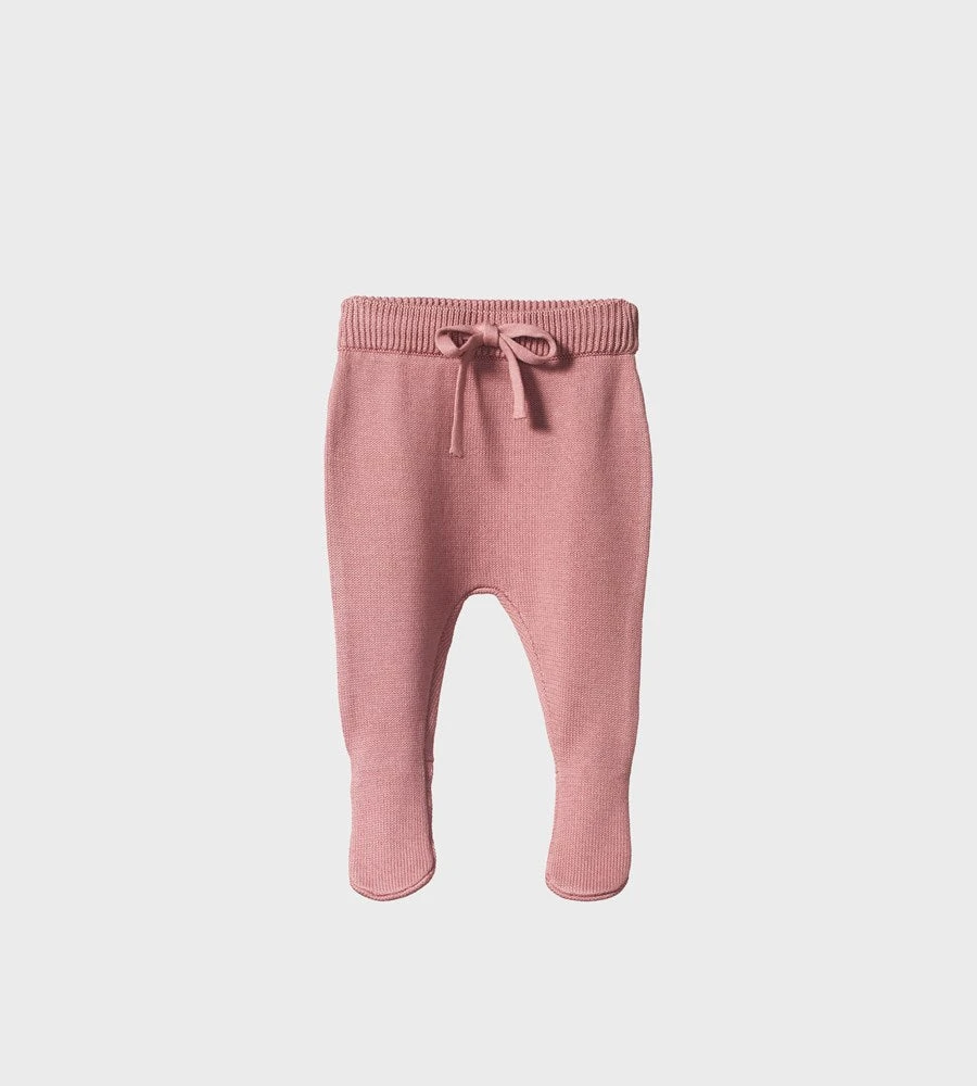 Nature Baby | Footed Rompers Cotton Knit | Woodrose Baby + Child