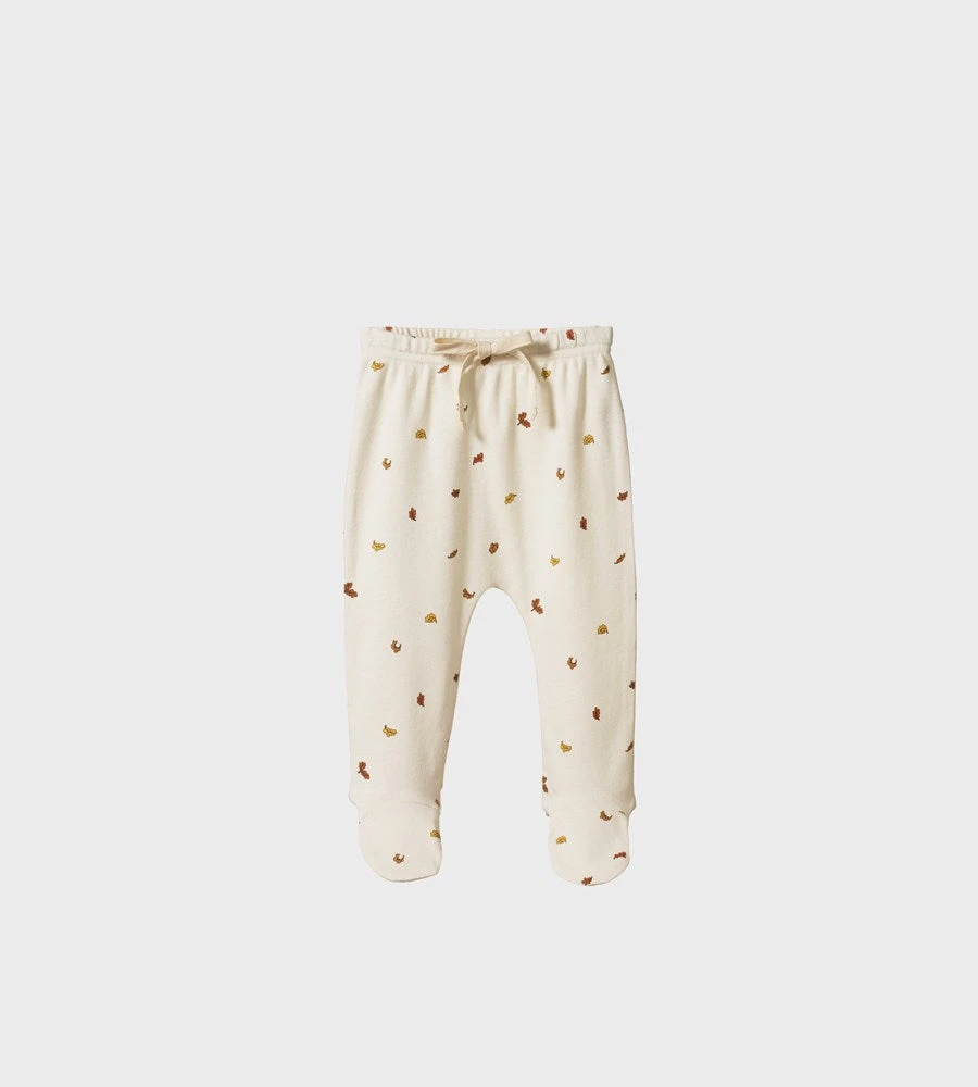Nature Baby | Footed Rompers | Leaf Print