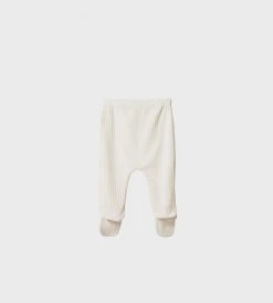 New In Baby Nature Baby | Footed Rompers Pointelle | Natural