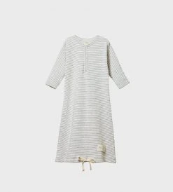 Nature Baby | Gown | Grey Marl Stripe