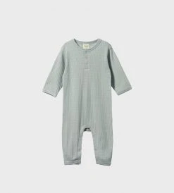 Nature Baby | Henley Pyjama Suit Pointelle | Moonrise