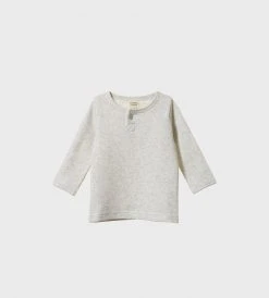 Baby + Child Nature Baby | Henley Tee Waffle | Light Grey Marl