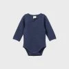 Nature Baby | Henley Long Sleeve Bodysuit Waffle | Night