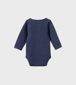 Nature Baby | Henley Long Sleeve Bodysuit Waffle | Night