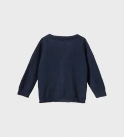 Nature Baby | Light Cotton Knit Cardigan | Navy