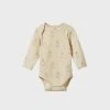 Nature Baby | Long Sleeve Bodysuit | Bunny Tales Oatmeal Marl Print