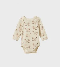 Nature Baby | Long Sleeve Bodysuit | Fox Print