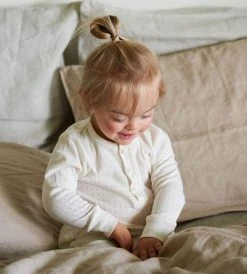Baby + Child Nature Baby | Long Sleeve Pointelle Pyjamas | Natural