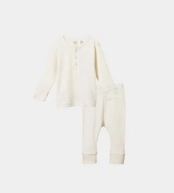 Baby + Child Nature Baby | Long Sleeve Pointelle Pyjamas | Natural