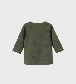 Nature Baby | Long Sleeve River Tee | Oak Leaf Thyme Print