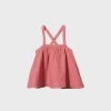 Nature Baby | May Pinafore | Raspberry Crinkle Baby + Child