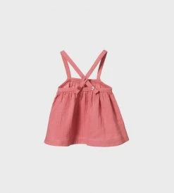 Nature Baby | May Pinafore | Raspberry Crinkle Baby + Child