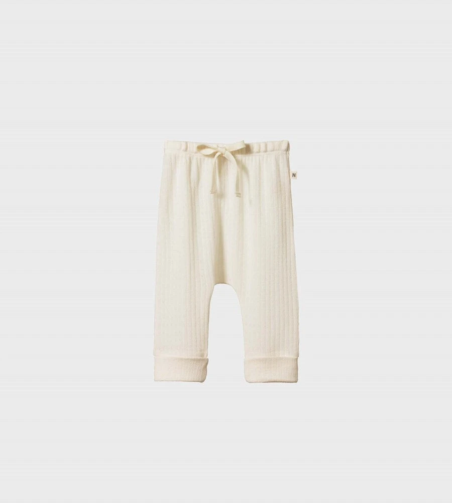 Nature Baby | Mer Ess Drawstring Pants Pointelle | Natural Baby + Child