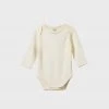 Baby + Child Nature Baby | Mer Ess Long Sleeve Bodysuit Pointelle | Natural
