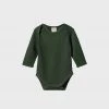 Nature Baby | Mer Ess Long Sleeve Bodysuit Pointelle | Thyme