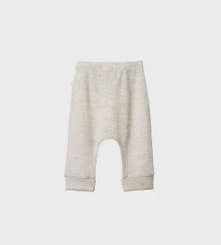 Baby + Child Nature Baby | Merino Drawstring Pants Pointelle | Light Grey Marl