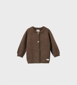 Nature Baby | Merino Knit Cardigan | Acorn Marl New In Baby