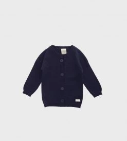 Nature Baby | Merino Knit Cardigan | Navy Baby + Child